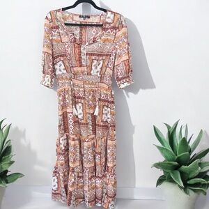 Salt & Sugar Boho Patchwork Dress XL